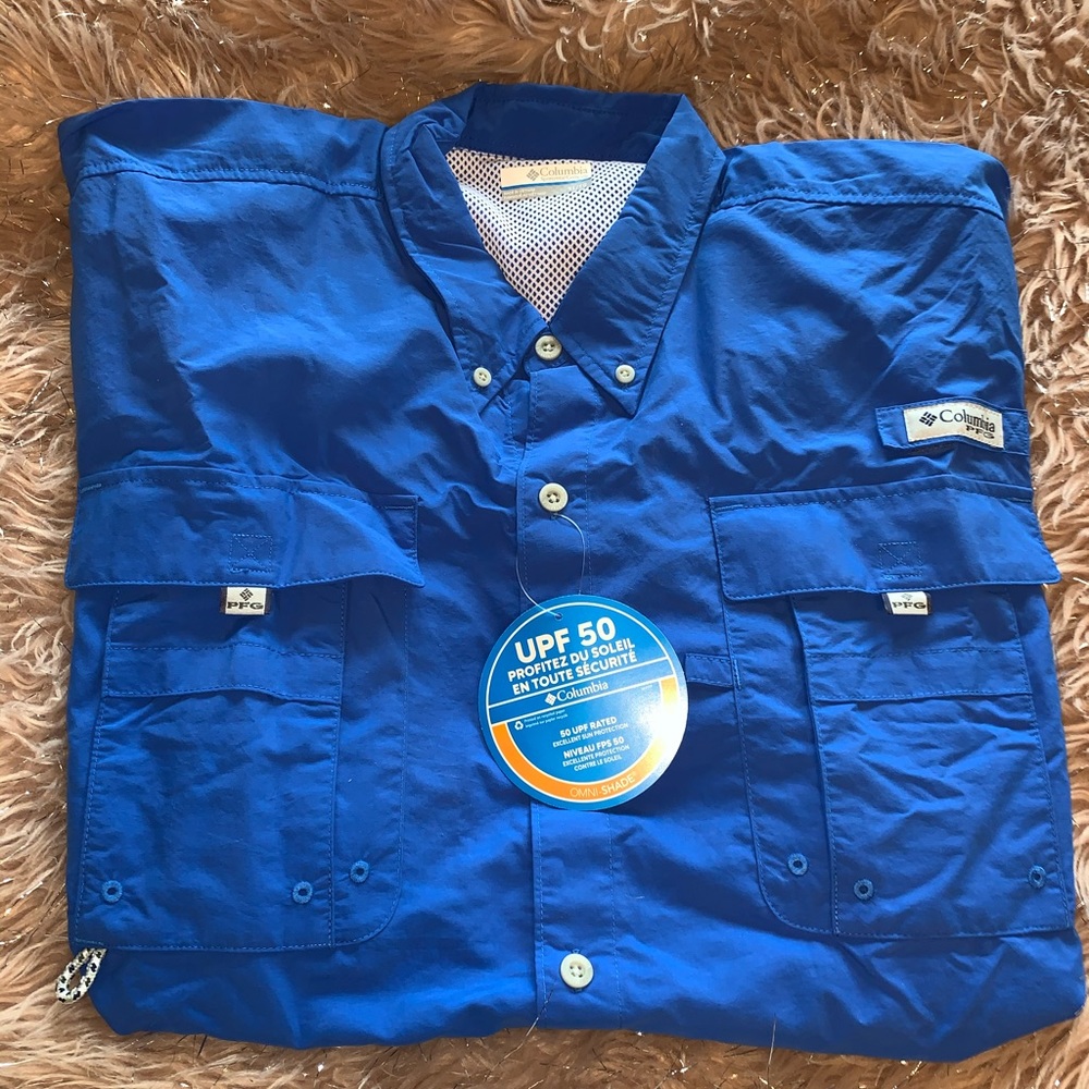 short sleeve button up Columbia shirt